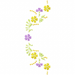 Flowers And Tree Embroidery Design 1